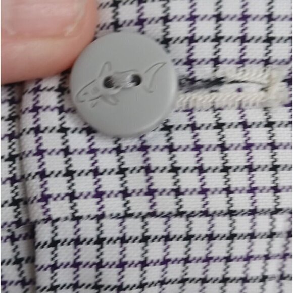 Greg Norman Men's  Golf Athletic Checkered Purple Black White Plaid Shorts SZ 40 - Picture 6 of 10